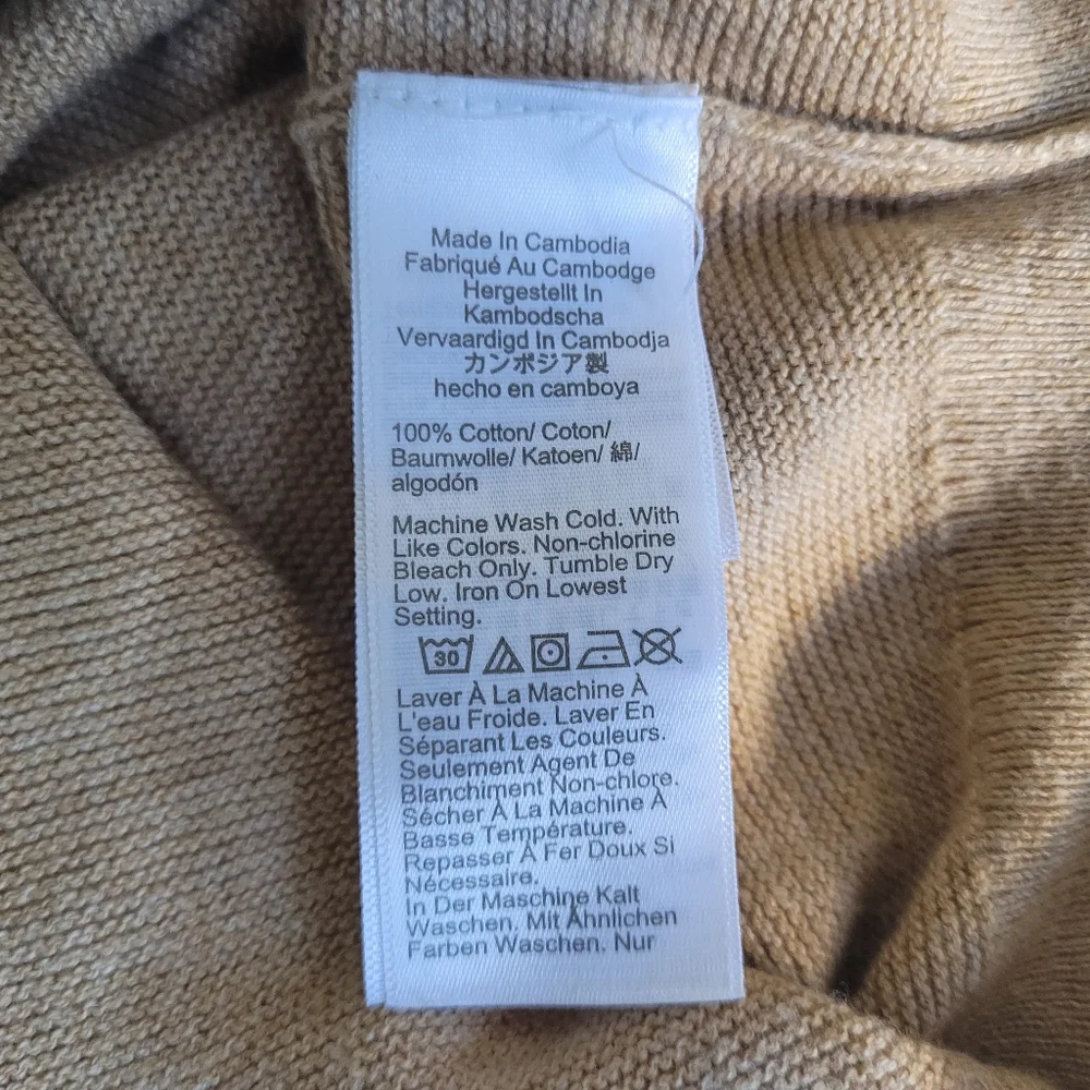 J. Crew Scoop Neck Sweater Tan Camel Men's XL